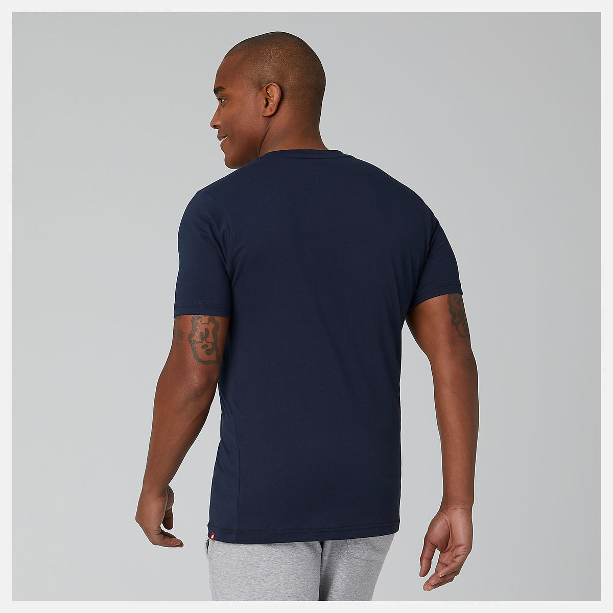 Men New Balance Essentials Stacked Logo Tee