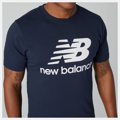 Men New Balance Essentials Stacked Logo Tee