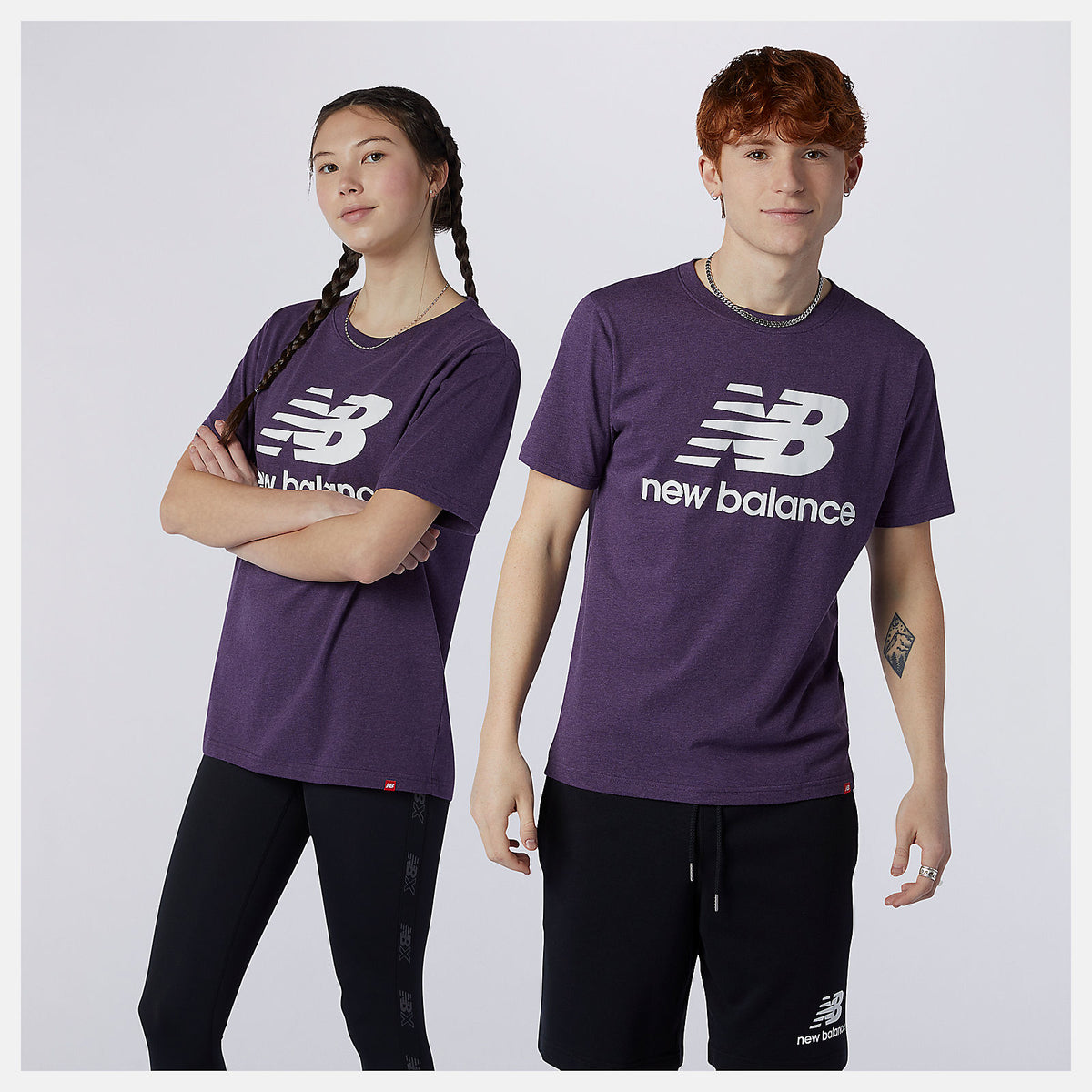 Men New Balance Essentials Stacked Logo Tee