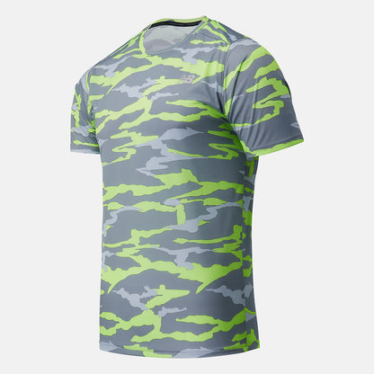 Men New Balance Printed Accelerate Short Sleeve