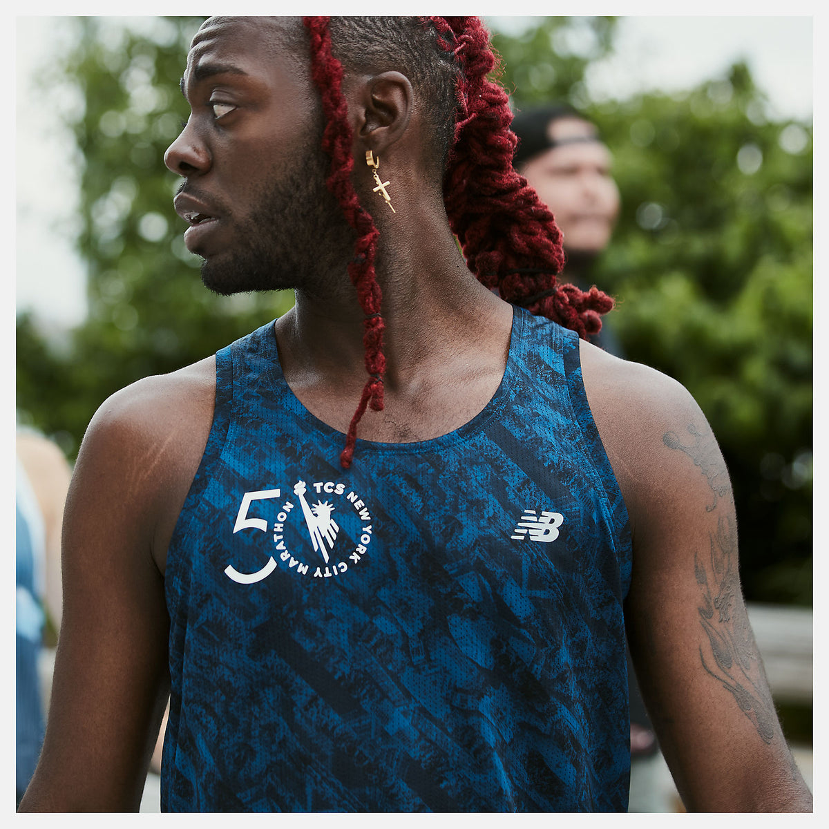 Men New Balance NYC Marathon Printed Impact Run Singlet