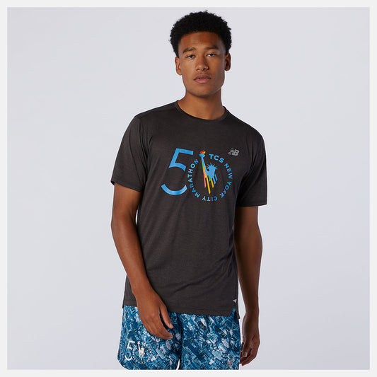 Men New Balance NYC Marathon Impact Run Short Sleeve