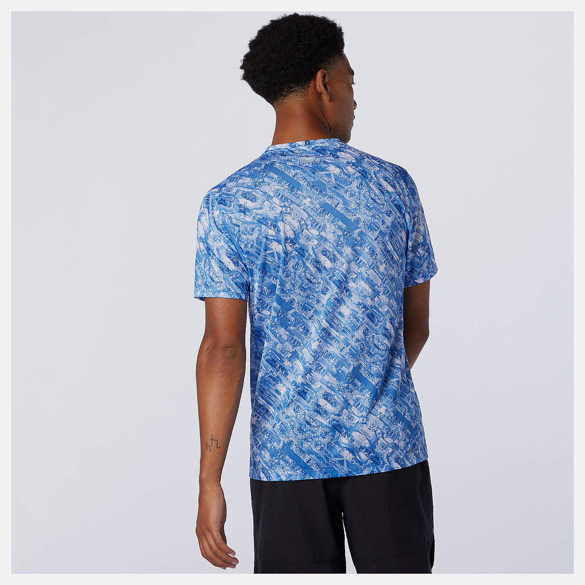 Men New Balance NYC Marathon Printed Impact Run Short Sleeve