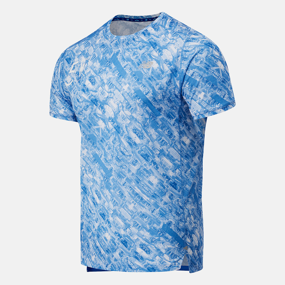 Men New Balance NYC Marathon Printed Impact Run Short Sleeve