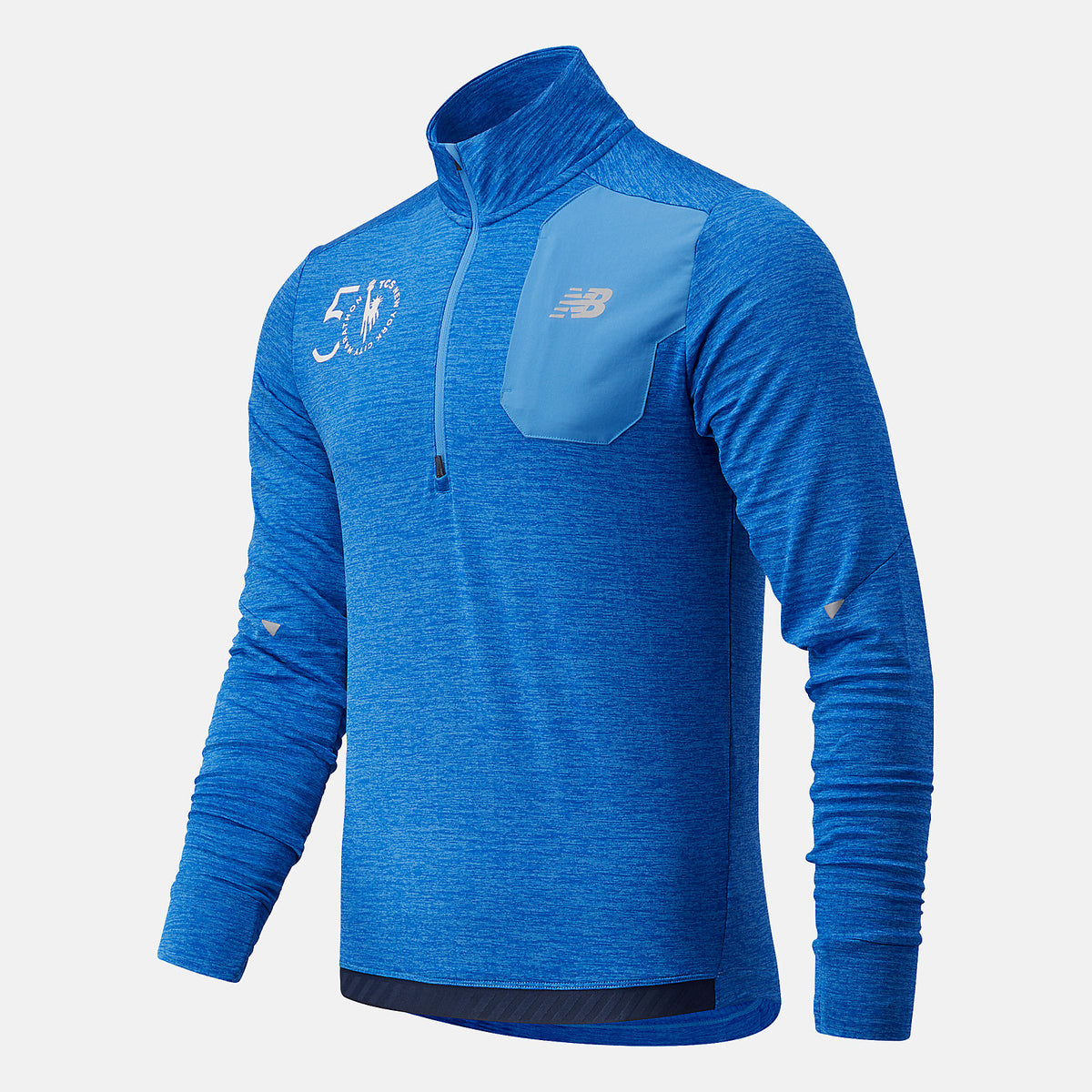 Men New Balance NYC Marathon Impact Run Grid Back Half Zip