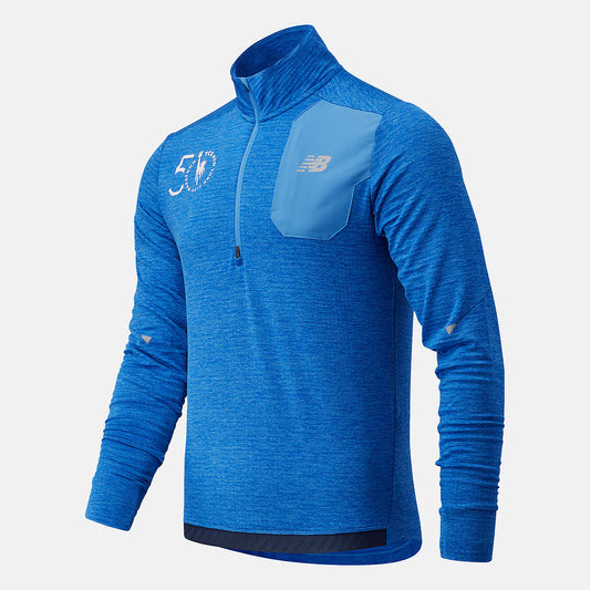 Men New Balance NYC Marathon Impact Run Grid Back Half Zip