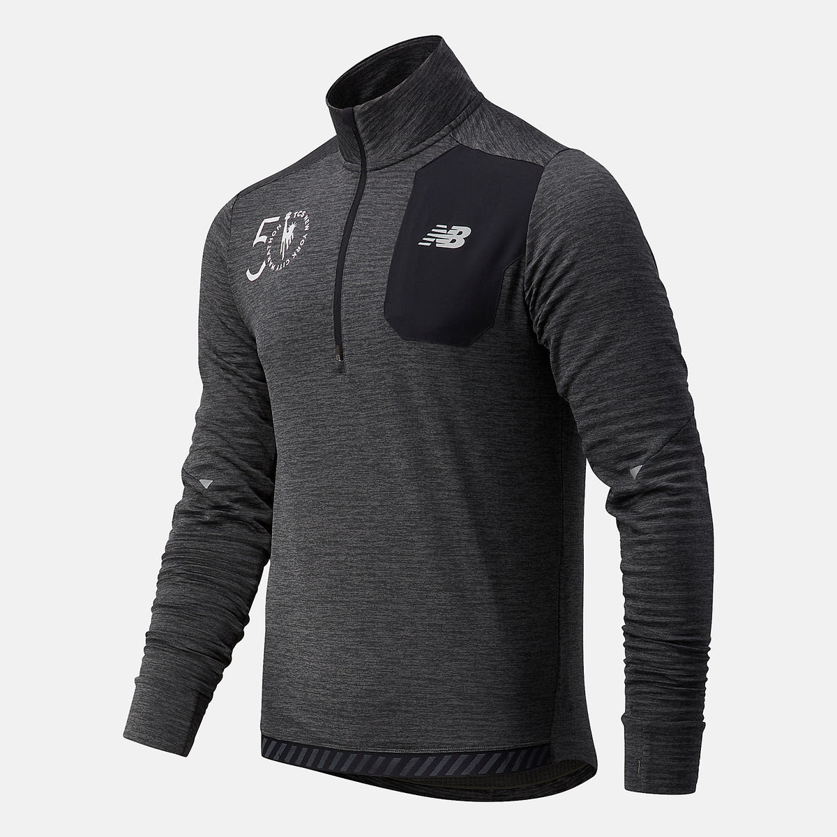 Men New Balance NYC Marathon Impact Run Grid Back Half Zip