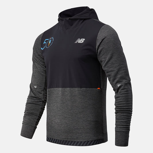 Men New Balance NYC Marathon Impact Run Grid Back Hoodie