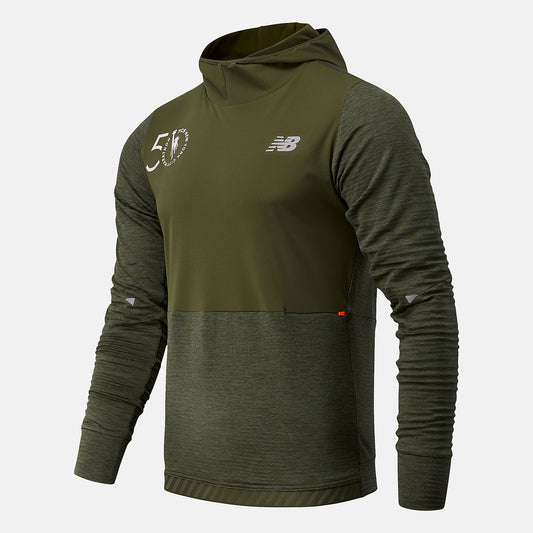 Men New Balance NYC Marathon Impact Run Grid Back Hoodie