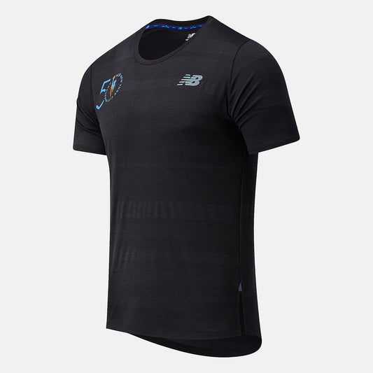 Men New Balance NYC Marathon Q Speed Fuel Jacquard Short Sleeve