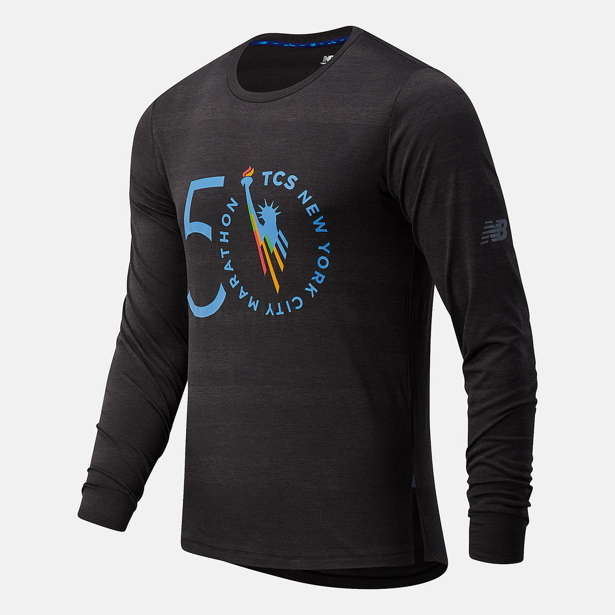 Men New Balance NYC Marathon Q Speed Fuel Jacquard Long Sleeve