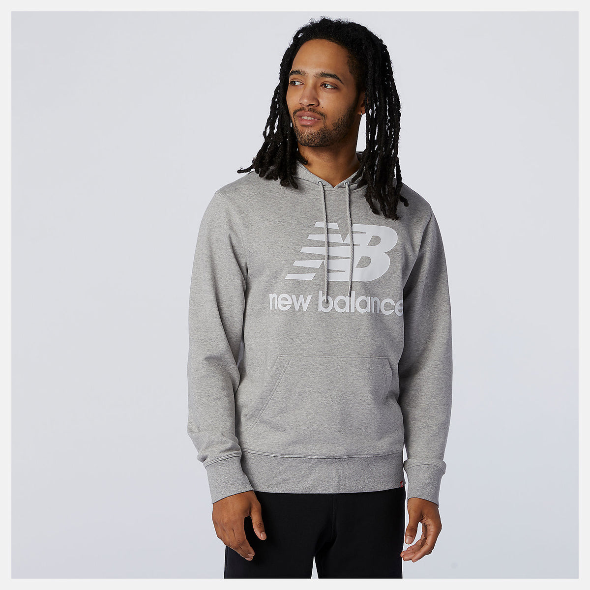Men New Balance NB Essentials Stacked Logo Po Hoodie