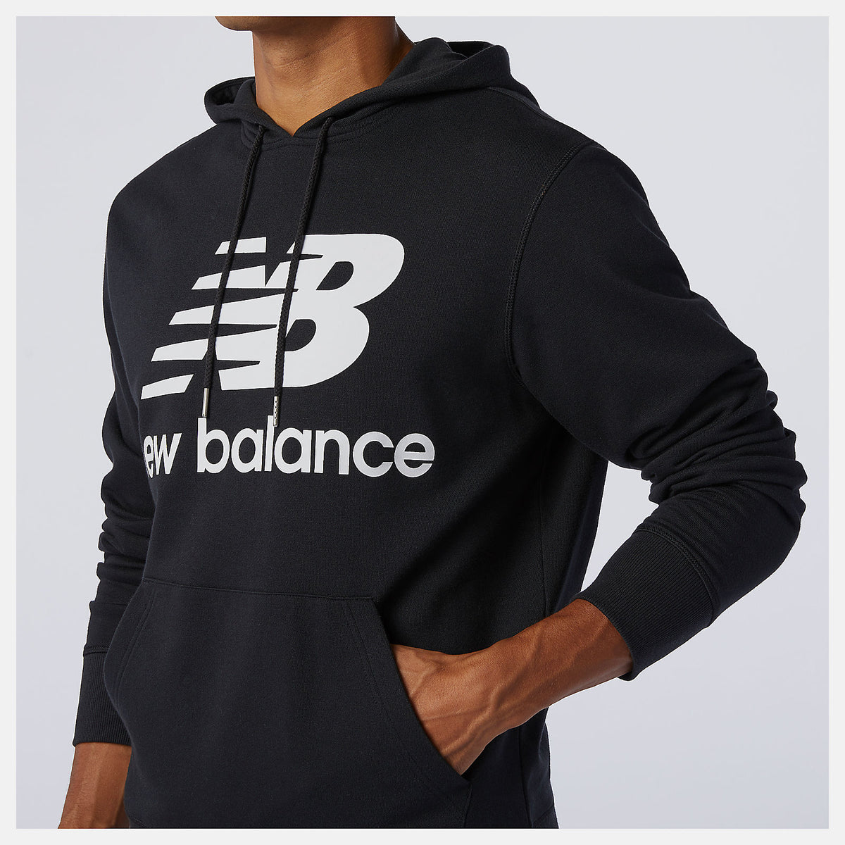 Men New Balance NB Essentials Stacked Logo Po Hoodie