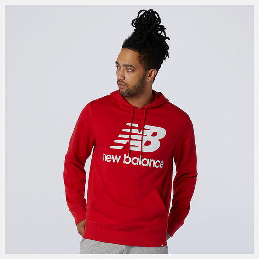 Men New Balance NB Essentials Stacked Logo Po Hoodie