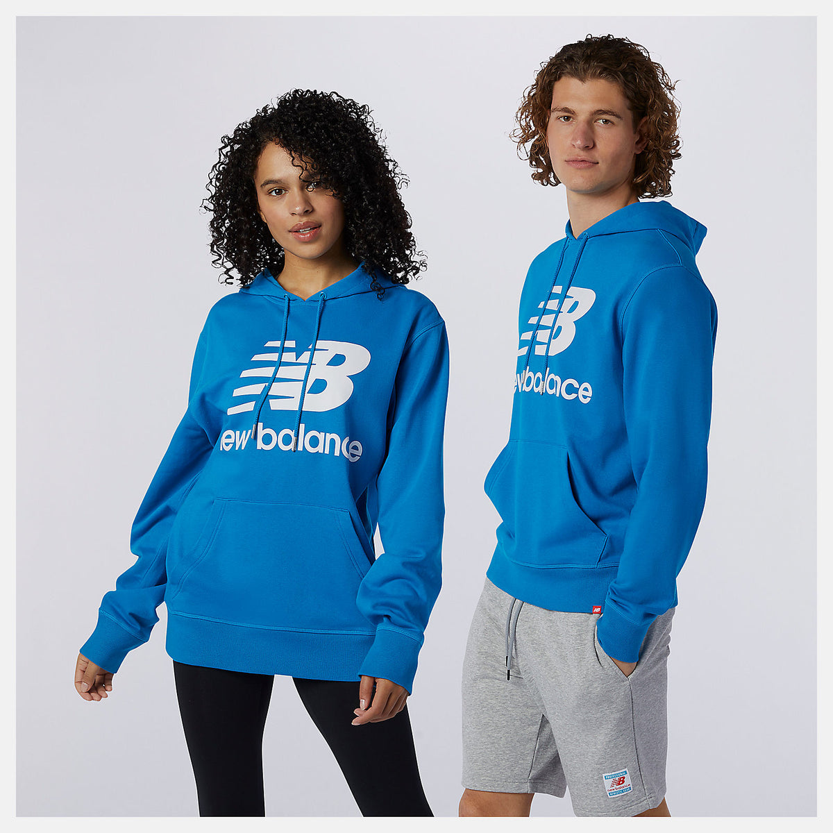 Men New Balance NB Essentials Stacked Logo Po Hoodie