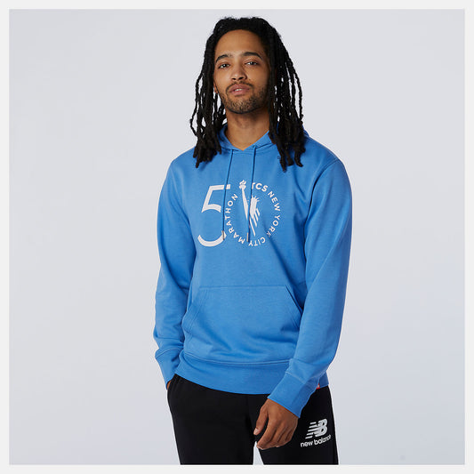 Men New Balance NYC Marathon Essentials Stacked Logo Po Hoodie