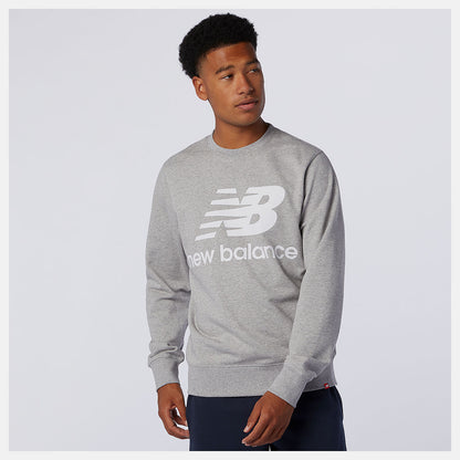 Men New Balance NB Essentials Stacked Logo Crew