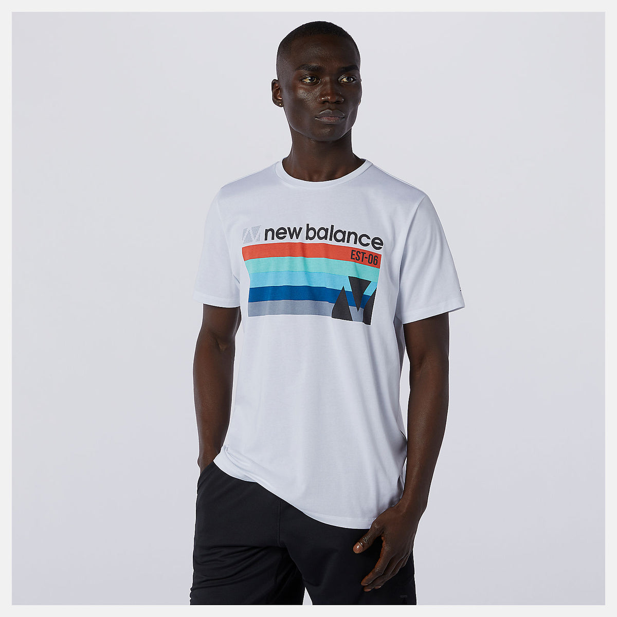 Men New Balance Graphic Heathertech Tee