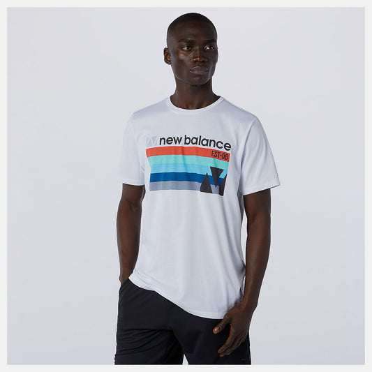Men New Balance Graphic Heathertech Tee