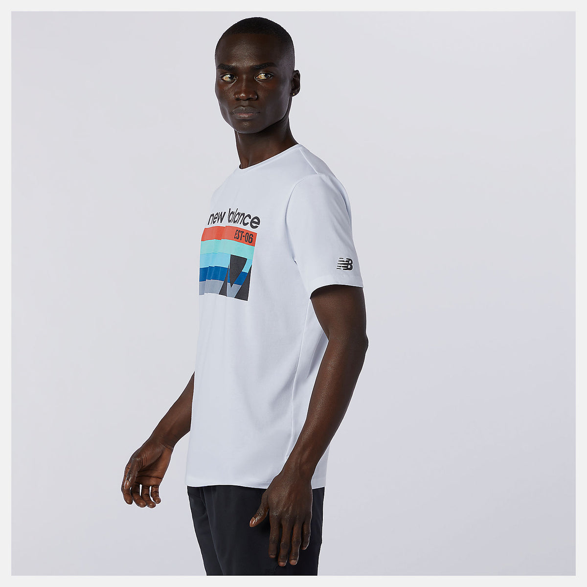 Men New Balance Graphic Heathertech Tee