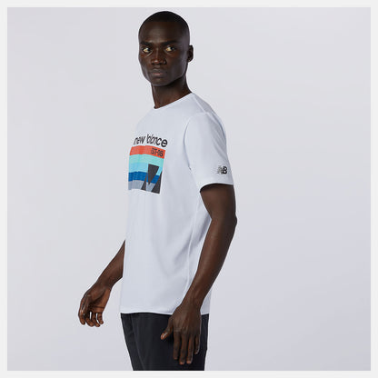 Men New Balance Graphic Heathertech Tee
