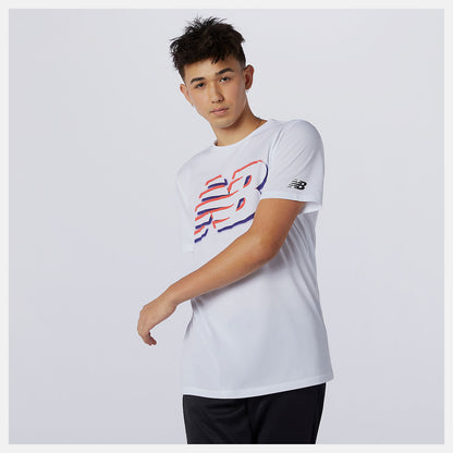 Men New Balance Graphic Heathertech Tee