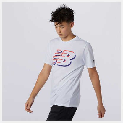 Men New Balance Graphic Heathertech Tee