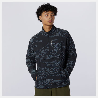 Men New Balance Fortitech Printed Woven Pullover