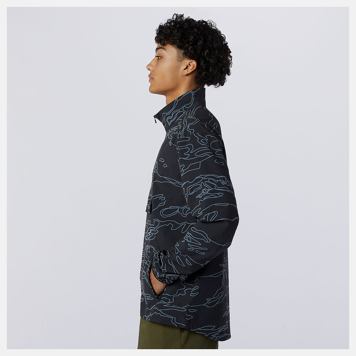 Men New Balance Fortitech Printed Woven Pullover