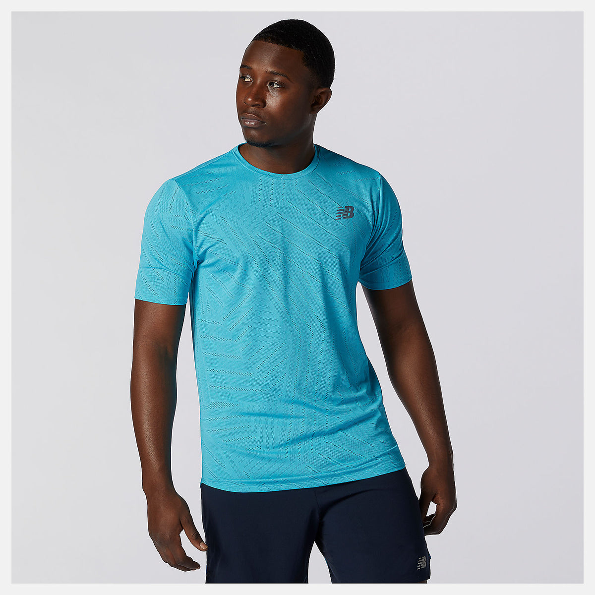 Men New Balance Q Speed Fuel Short Sleeve