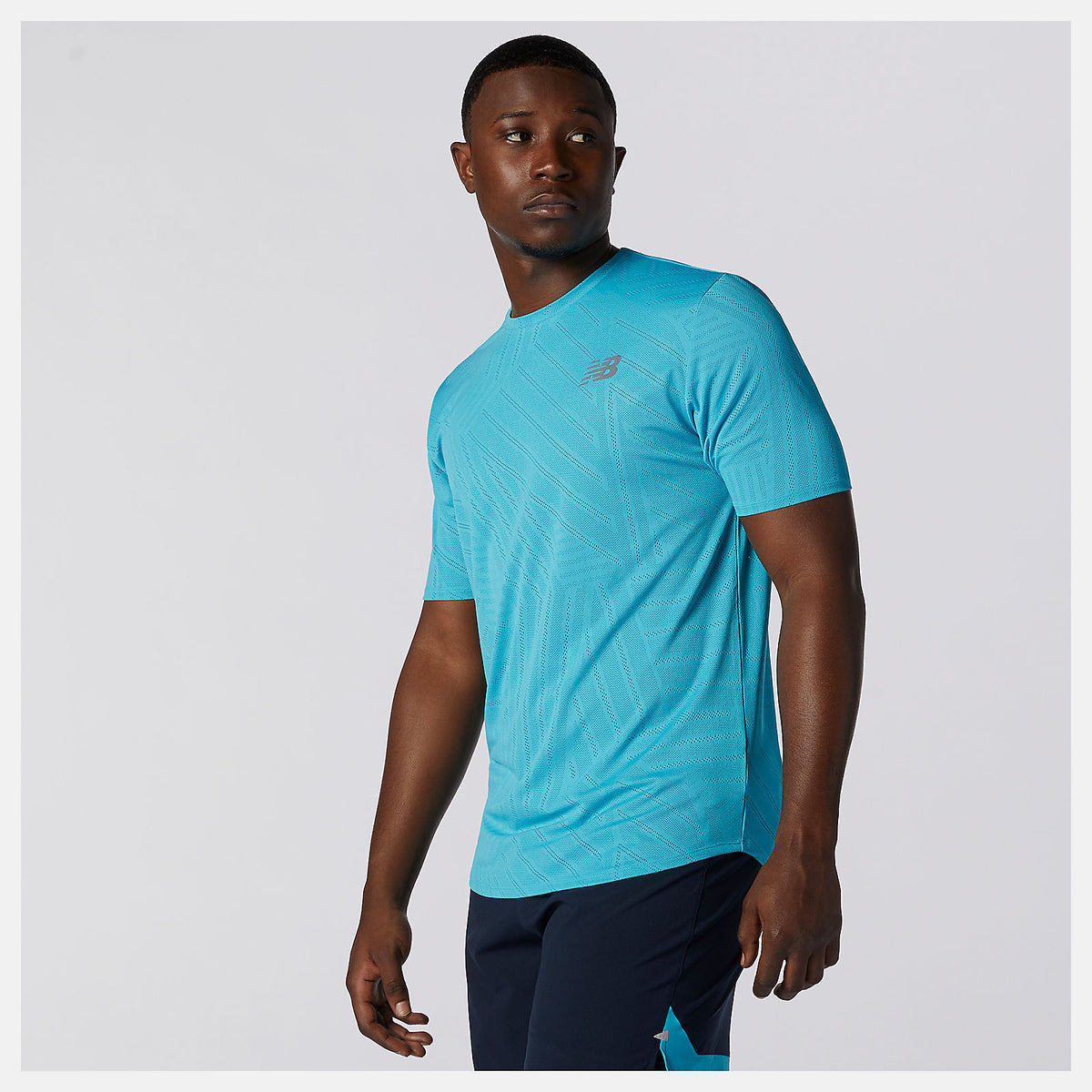 Men New Balance Q Speed Fuel Short Sleeve