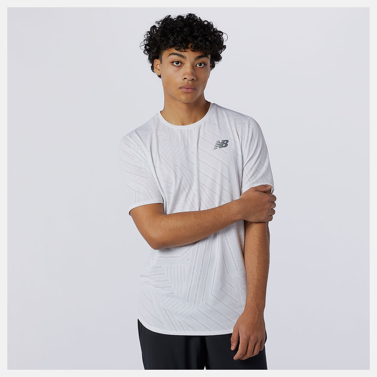 Men New Balance Q Speed Fuel Short Sleeve