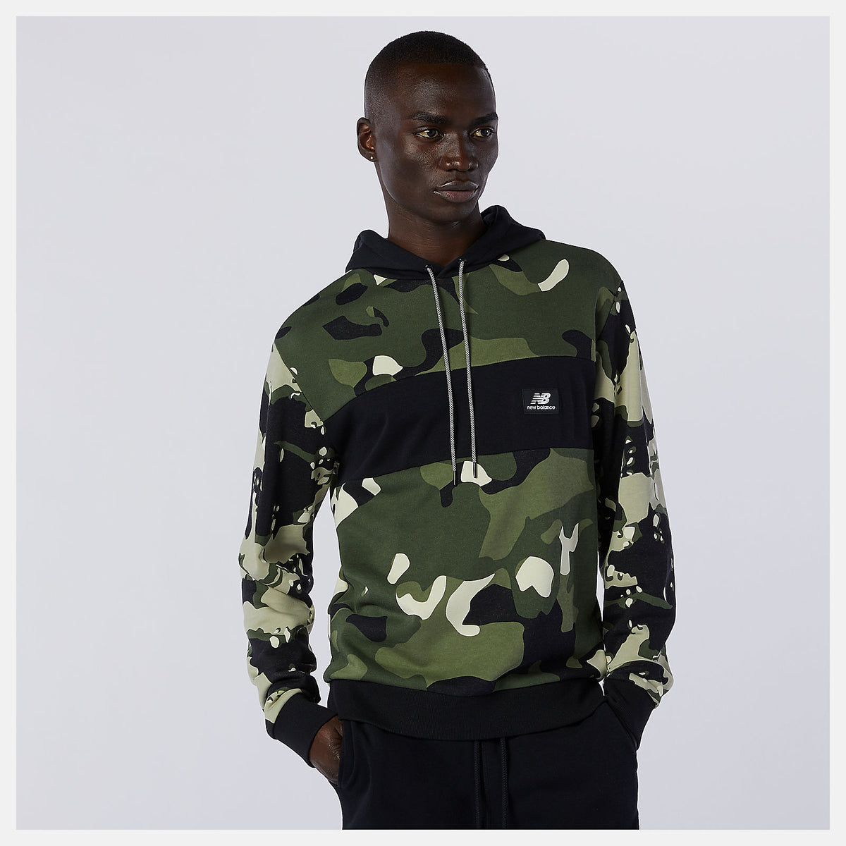 Men New Balance NB Essentials Fleece Camo Hoodie