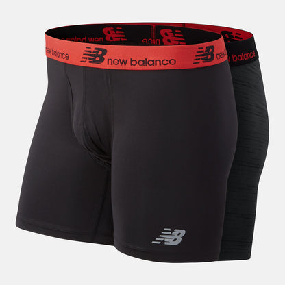 Men New Balance NB Dry 6 Inch Boxer Brief 2 Pack