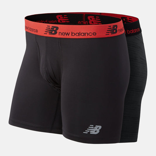 Men New Balance NB Dry 6 Inch Boxer Brief 2 Pack