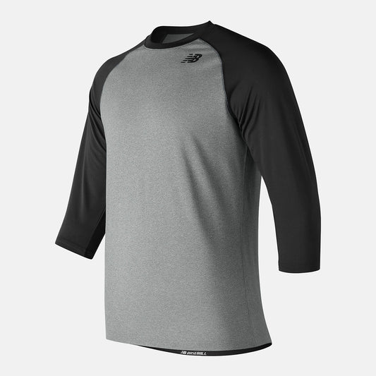 Men New Balance 3/4 Baseball Raglan Top