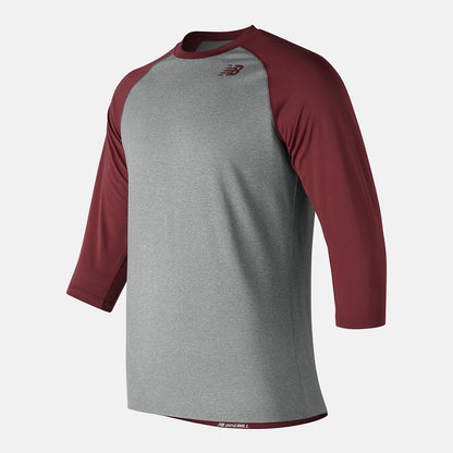 Men New Balance 3/4 Baseball Raglan Top