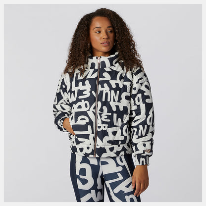 Women New Balance Determination Packable Printed Quilted Jacket