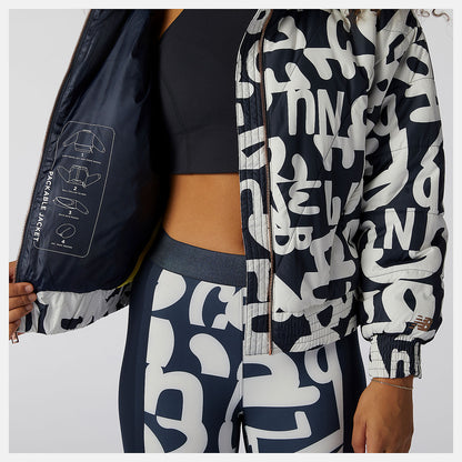 Women New Balance Determination Packable Printed Quilted Jacket