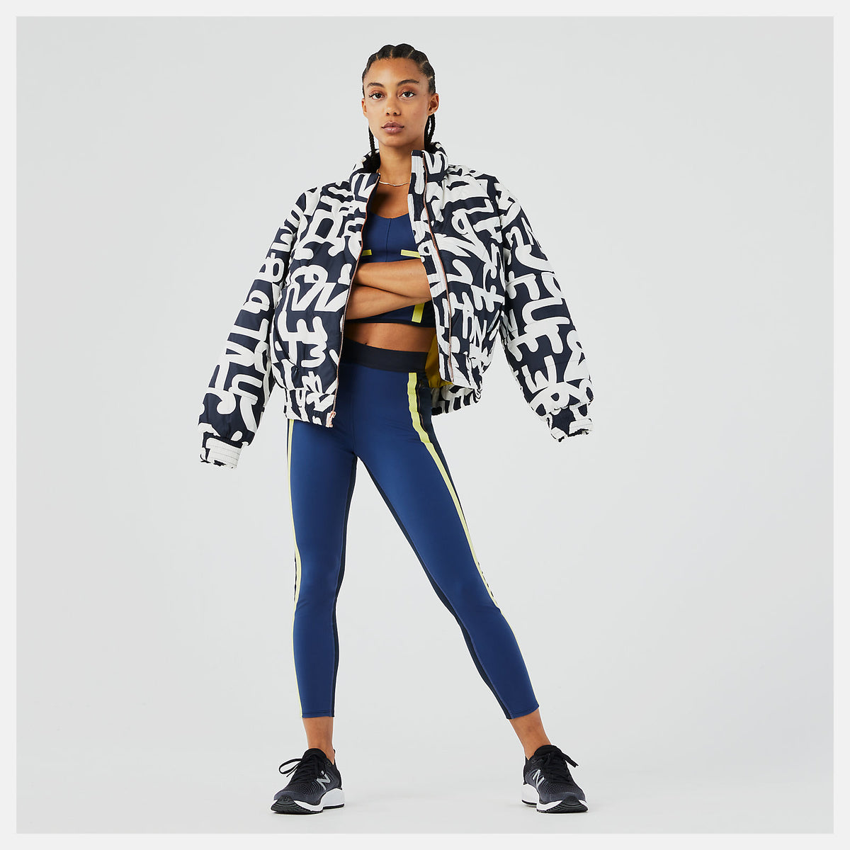 Women New Balance Determination Packable Printed Quilted Jacket