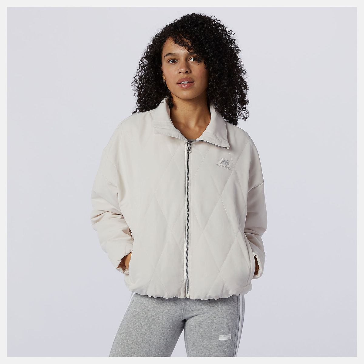 Women New Balance NB Athletics Argyle Quilted Jacket