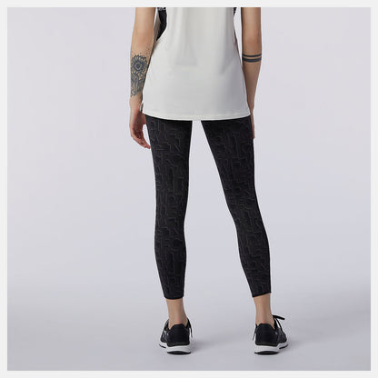 Women New Balance Relentless Printed High Rise 7/8 Tight