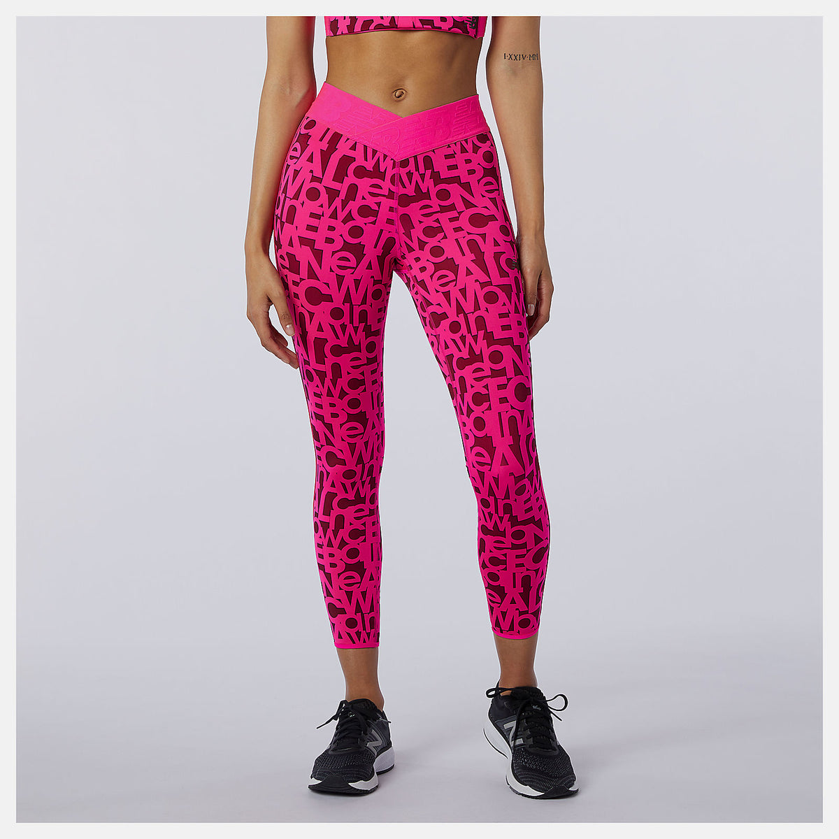 Women New Balance Relentless Printed High Rise 7/8 Tight