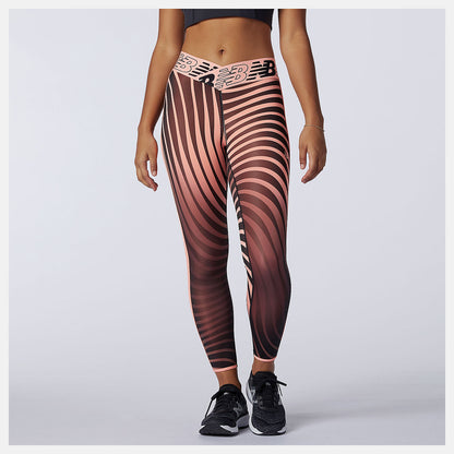 Women New Balance Relentless Printed High Rise 7/8 Tight