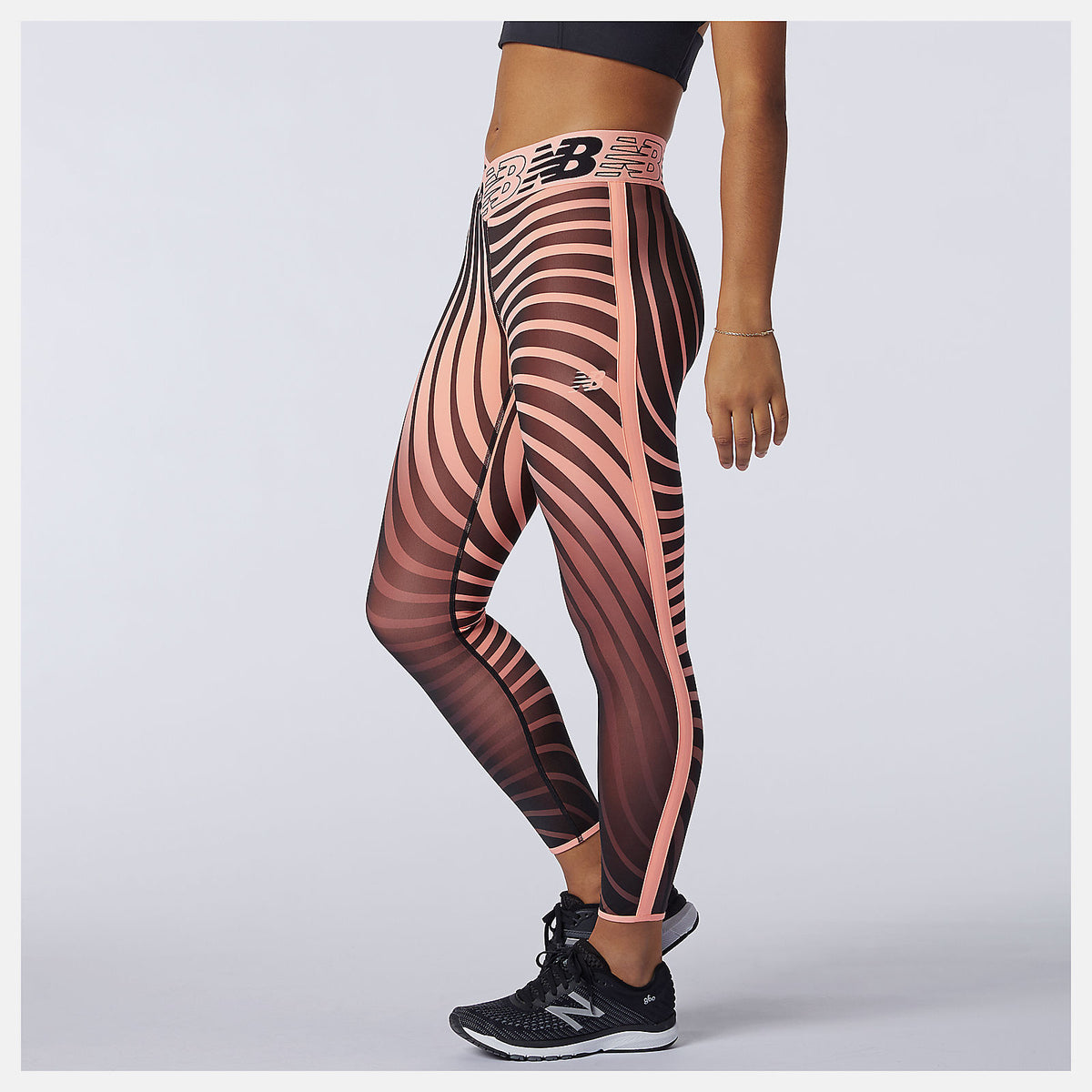 Women New Balance Relentless Printed High Rise 7/8 Tight