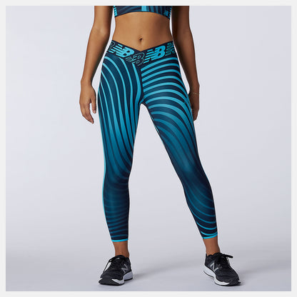 Women New Balance Relentless Printed High Rise 7/8 Tight