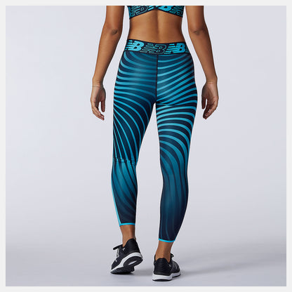 Women New Balance Relentless Printed High Rise 7/8 Tight