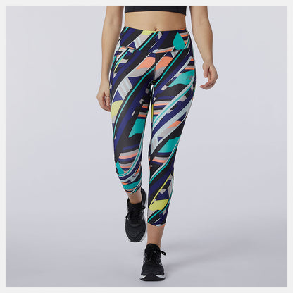 Women New Balance Printed Impact Run Crop
