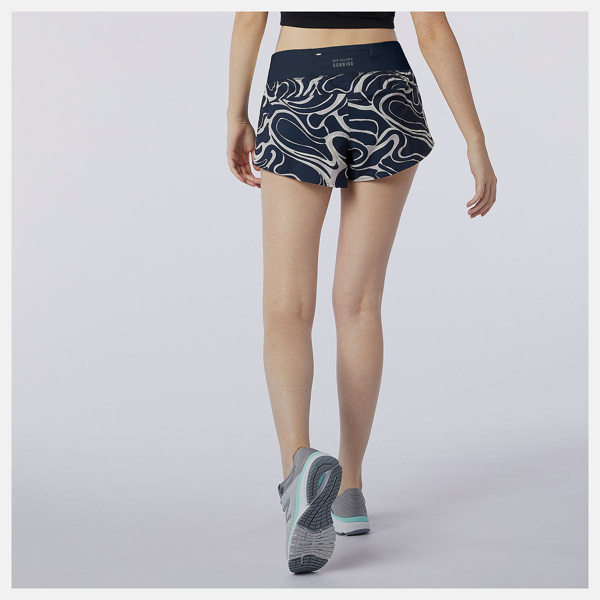 Women New Balance Printed Impact Run Short 3 Inch