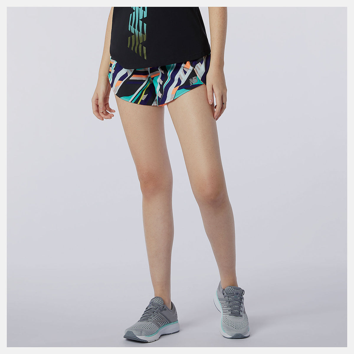 Women New Balance Printed Impact Run Short 3 Inch